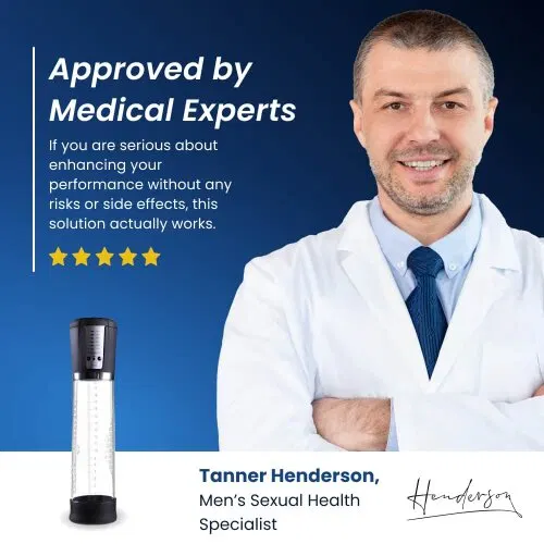 A person holding the Sensselo pump to show how it works.